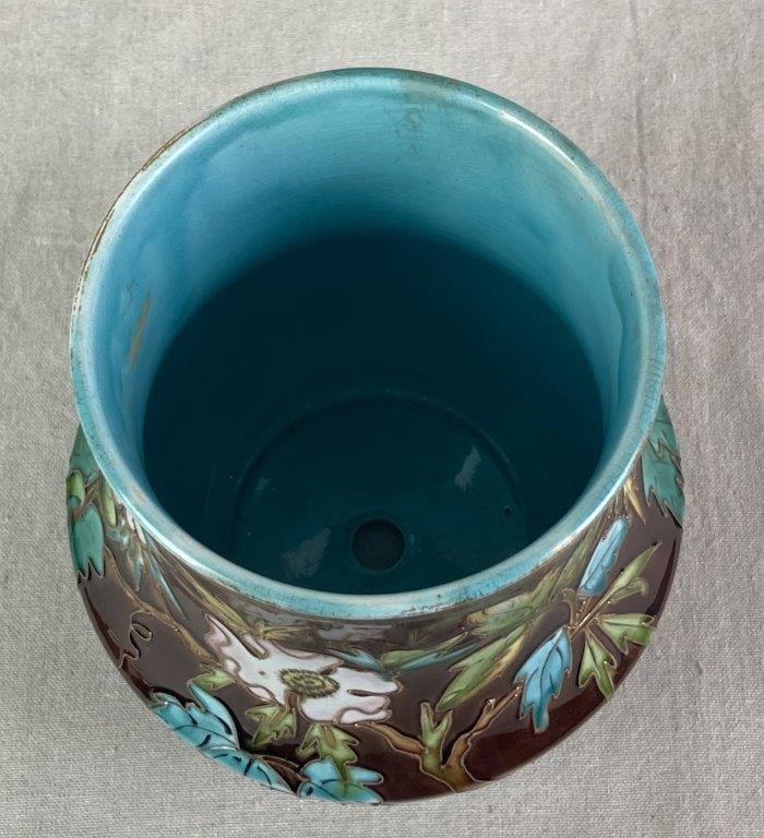 French Majolica Art Vase - 2