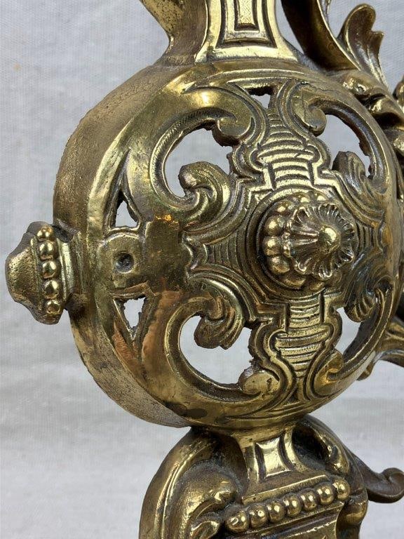 Pair of French Baroque Style Chenets - 2