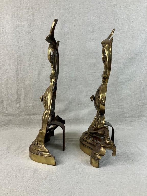 Pair of French Baroque Style Chenets - 6