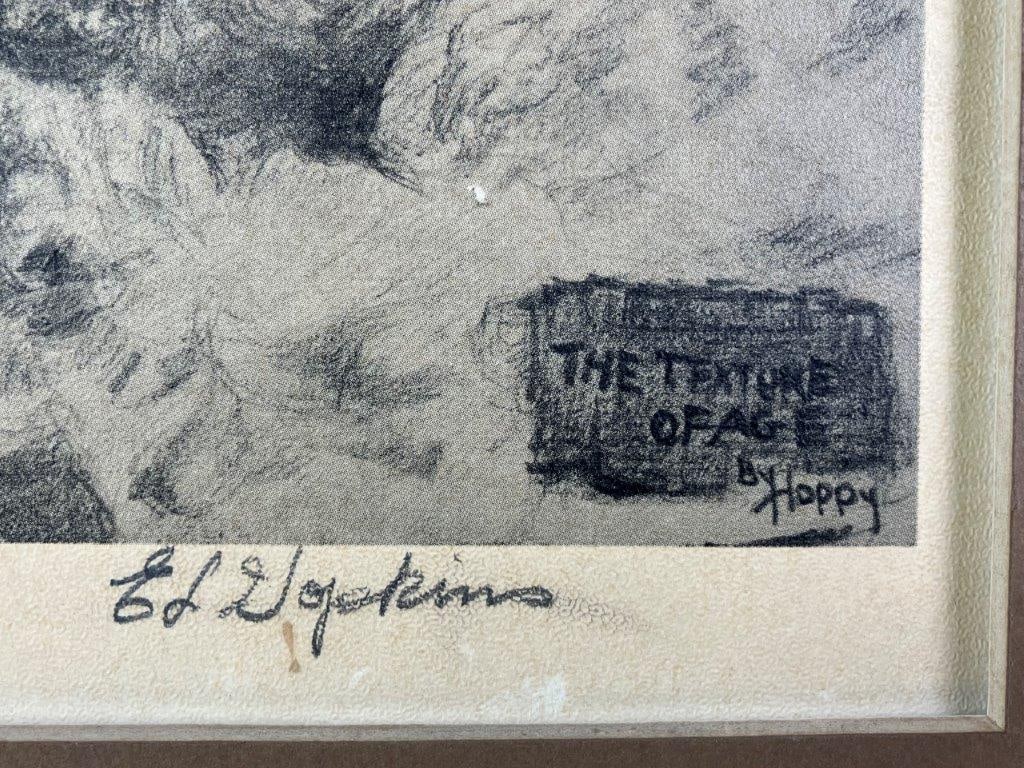 E.L. “Bud” Hopkins Texture of Age Americana Portrait Print, Mid Century - 4