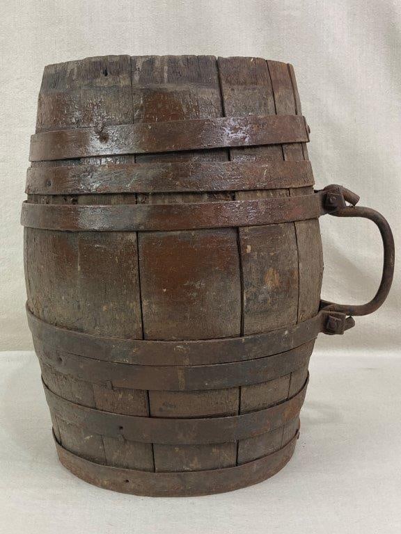 Rustic Iron Banded Cask - 7