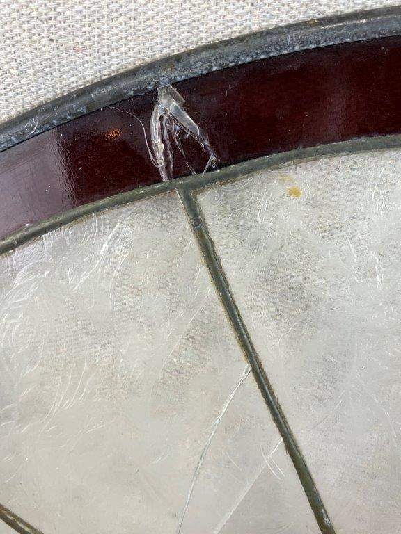 Southwestern Style Stained Glass Wolf Medallion - 7