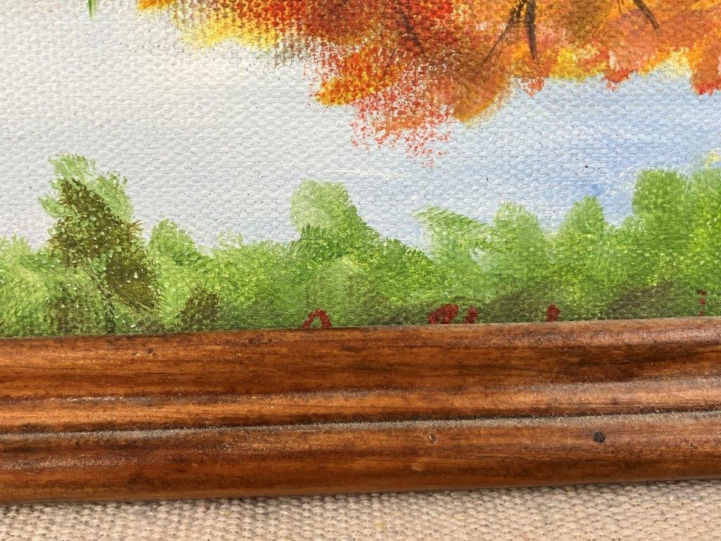 Folk Art Country Landscape Oil Painting - 4