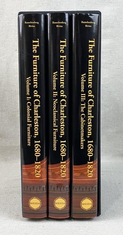 The Furniture of Charleston, 1680â€“1820 (Three-Volume Set): A complete hardback collection by Bradford L. Rauschenberg and John Bivins Jr., part of the Frank L. Horton series published by Old Salem Inc. for the Museum of Early Early Southern Decorative Arts
