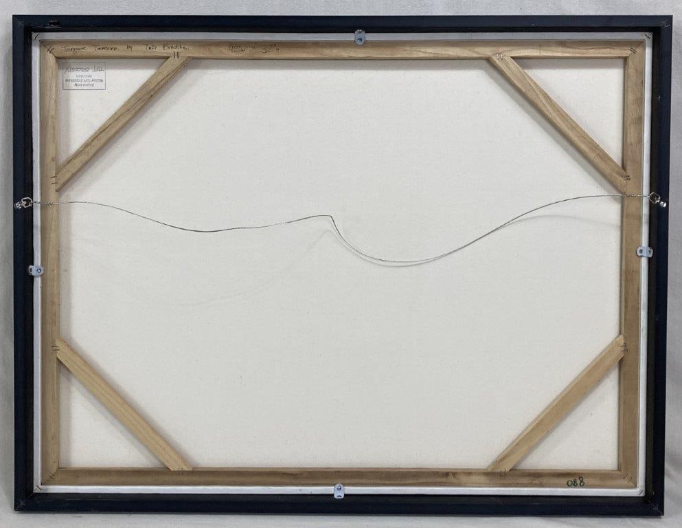 Walter Taft Bradshaw, Turquoise Treasure, Abstract Oil Painting - 6