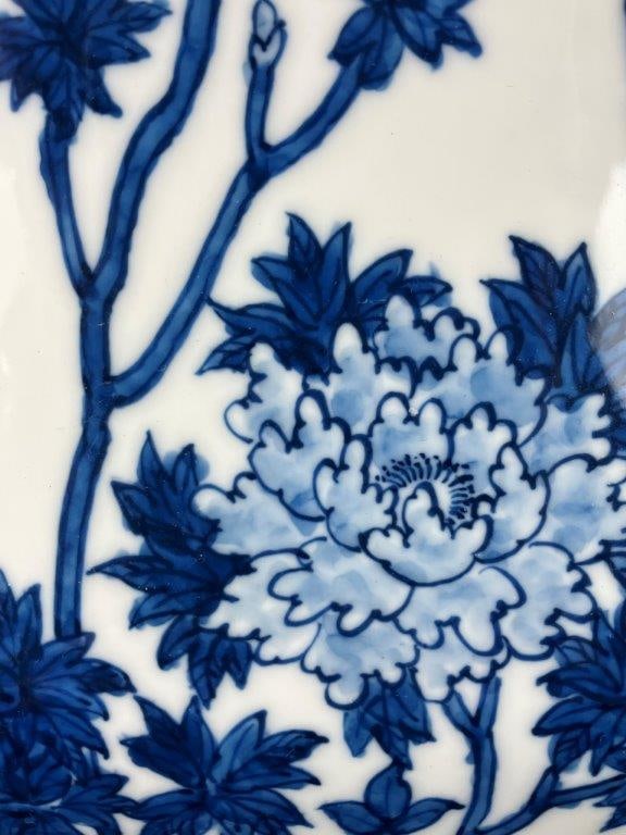 Pair of Blue and White Porcelain Lamps - 7