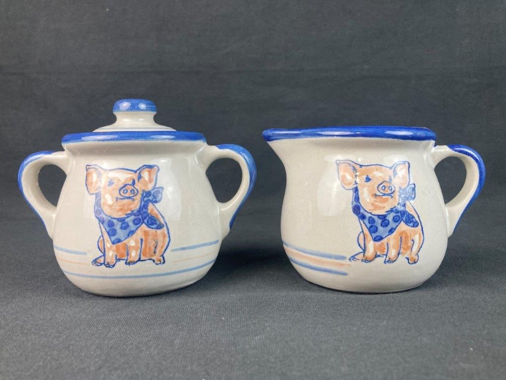 Louisville Stoneware Precious Pig Creamer and Sugar Set - 3