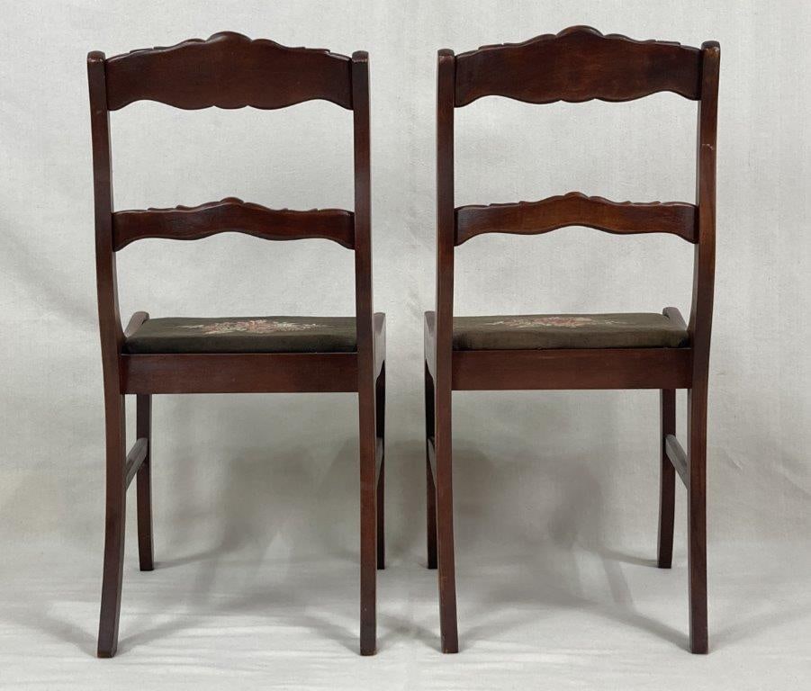 Sabre Leg Needlepoint Style Chairs - 10