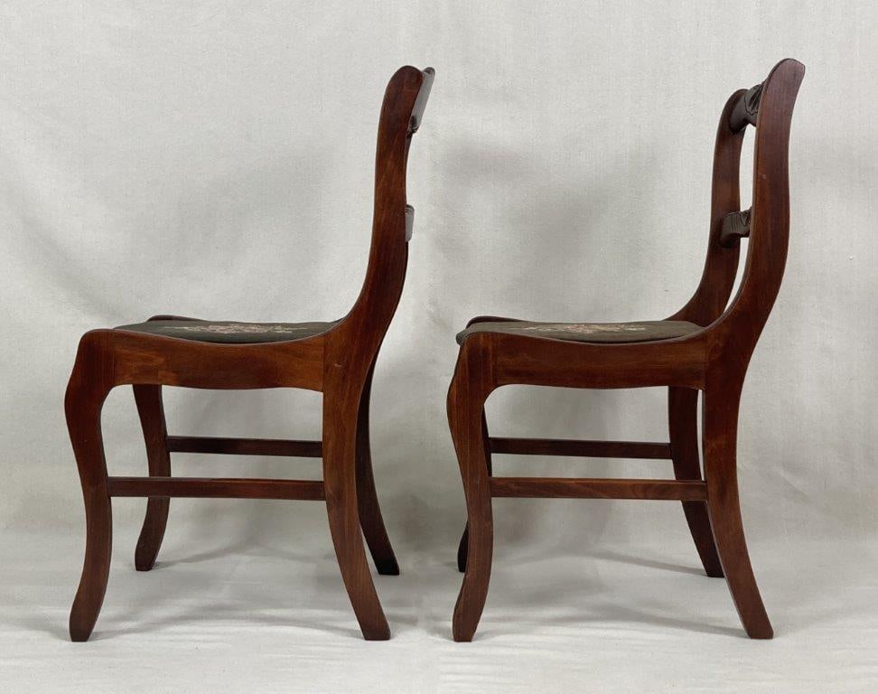 Sabre Leg Needlepoint Style Chairs - 11