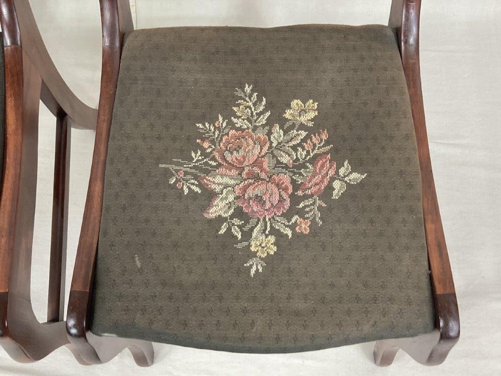 Sabre Leg Needlepoint Style Chairs - 3