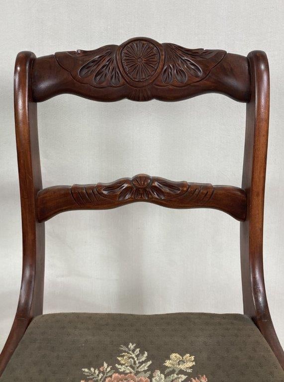 Sabre Leg Needlepoint Style Chairs - 5