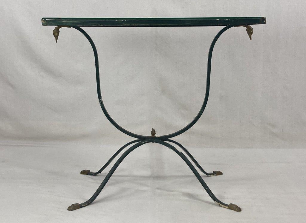 Neoclassical Style Glass Top Table - 3