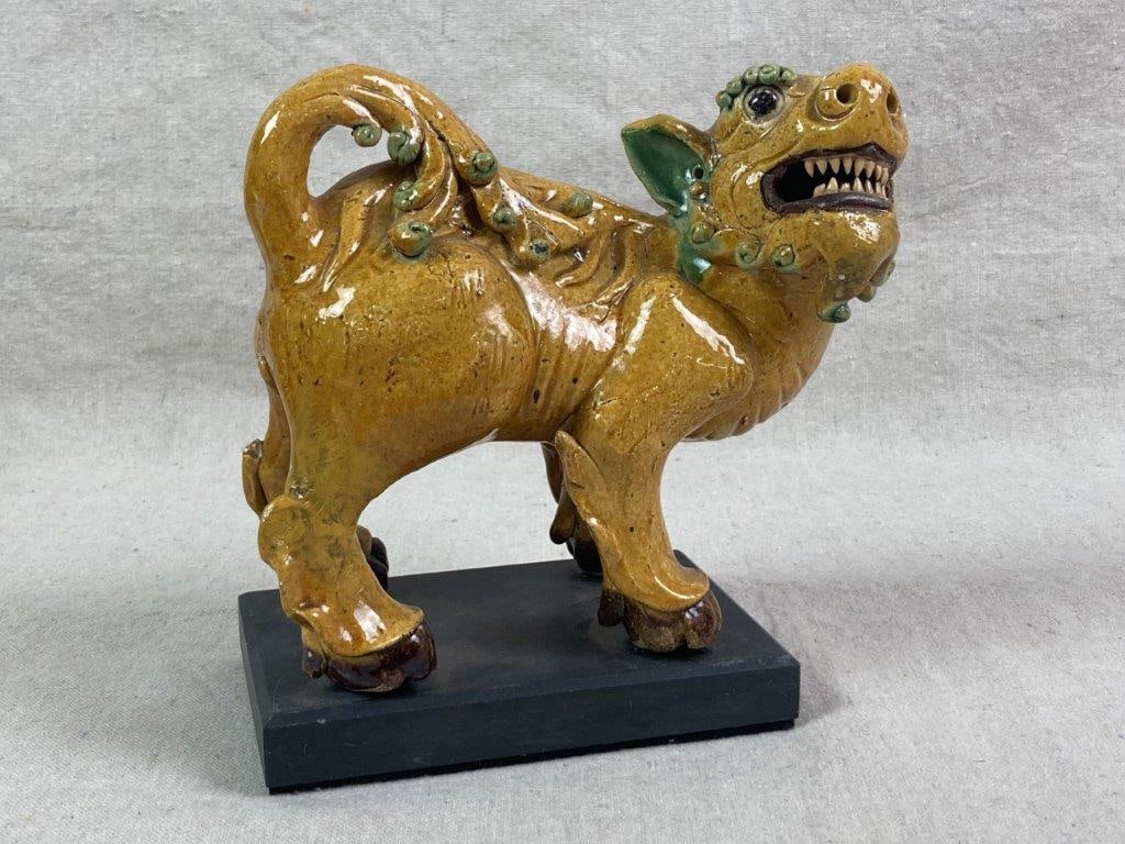 Foo Lion Pottery Figure - 2