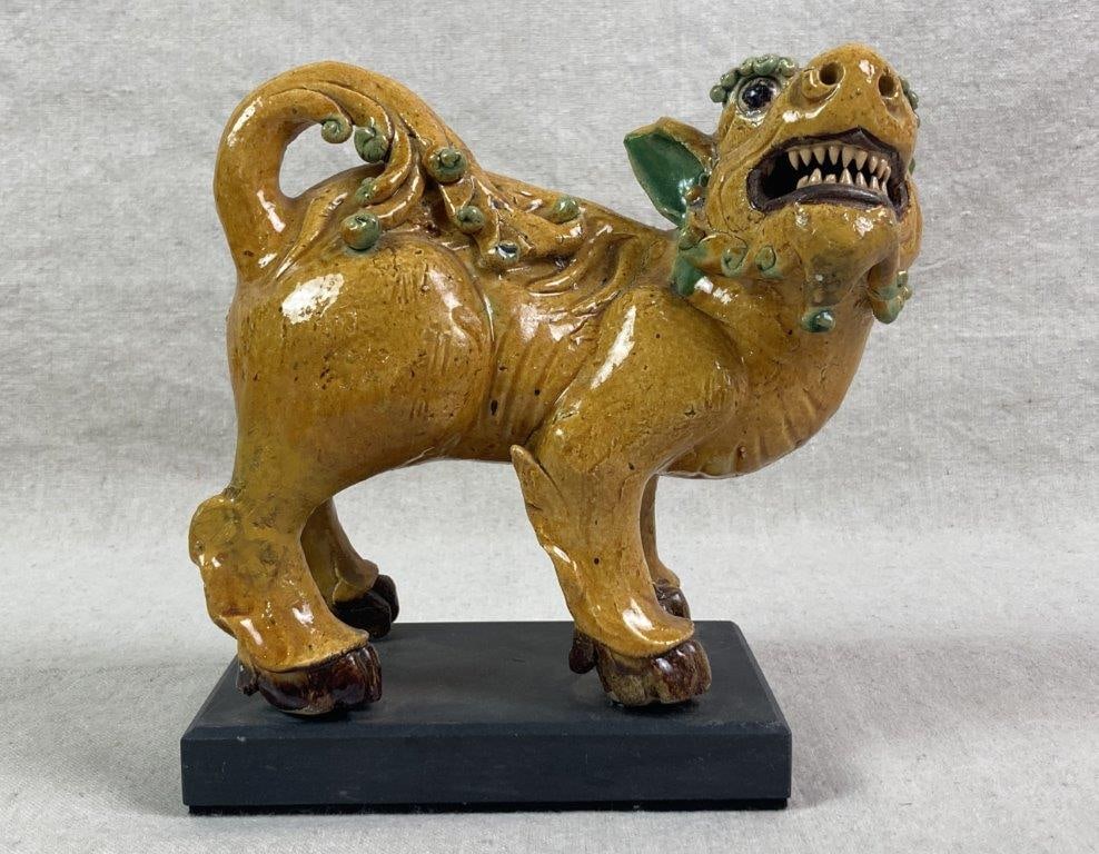 Foo Lion Pottery Figure - 4