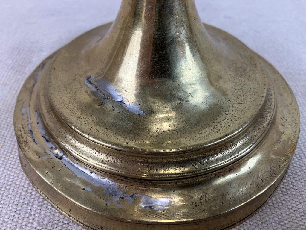 Three 19th Century Brass Candlesticks - 7