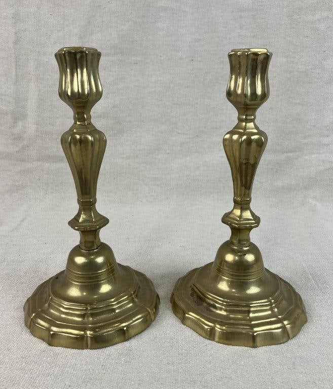 Pair of French Style Brass Candlesticks (1 of 7)