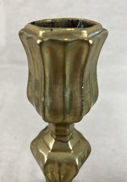 Pair of French Style Brass Candlesticks - 3