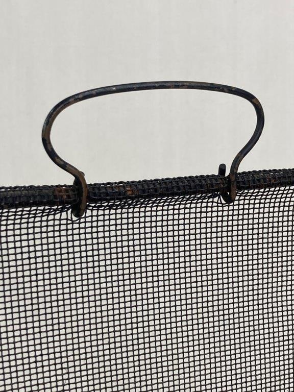 Black Metal Fireplace Screen - 3