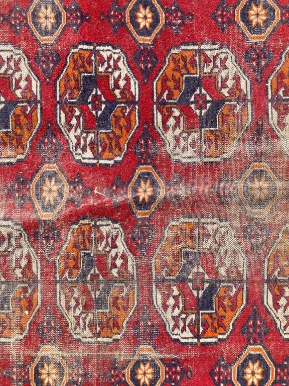 Large Bokhara-Style Hand-Knotted Wool Rug - 2