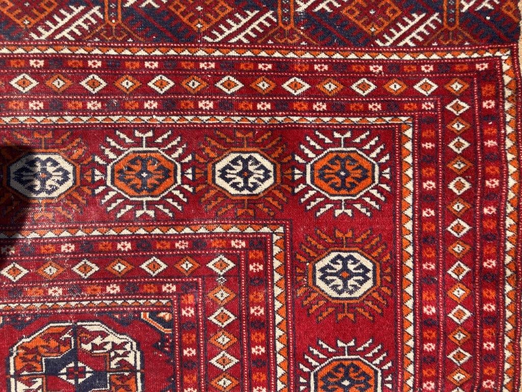 Large Bokhara-Style Hand-Knotted Wool Rug - 5