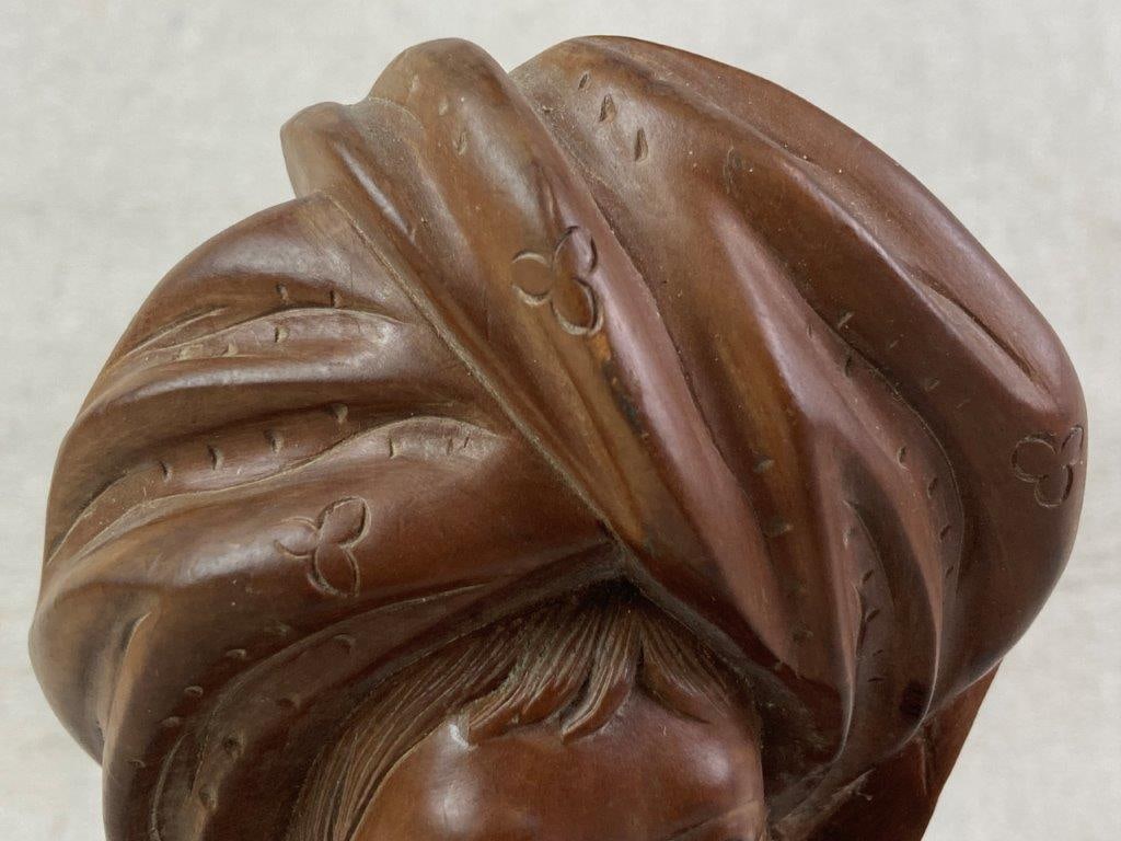 Carved Bust of Balinese Woman - 5