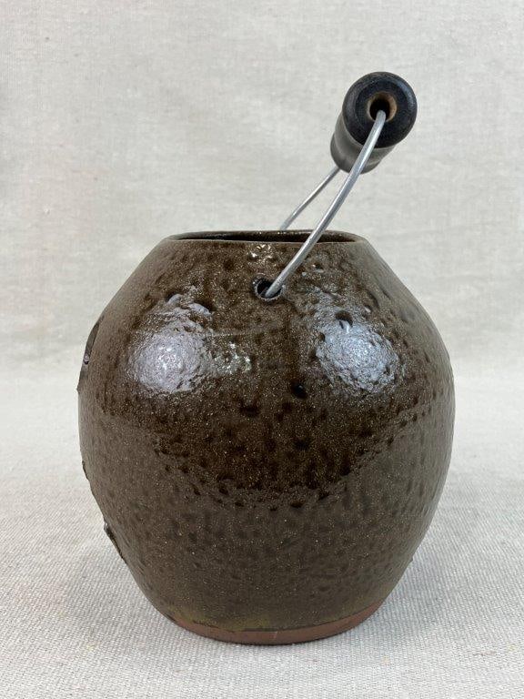 Mike Hanning Folk Art Stoneware Jack-o-Lantern - 7