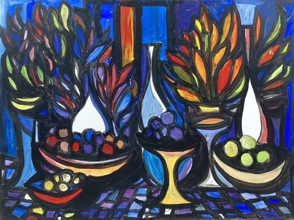 Walter Taft Bradshaw, Abundantly Colorful III, Still Life Painting - 2