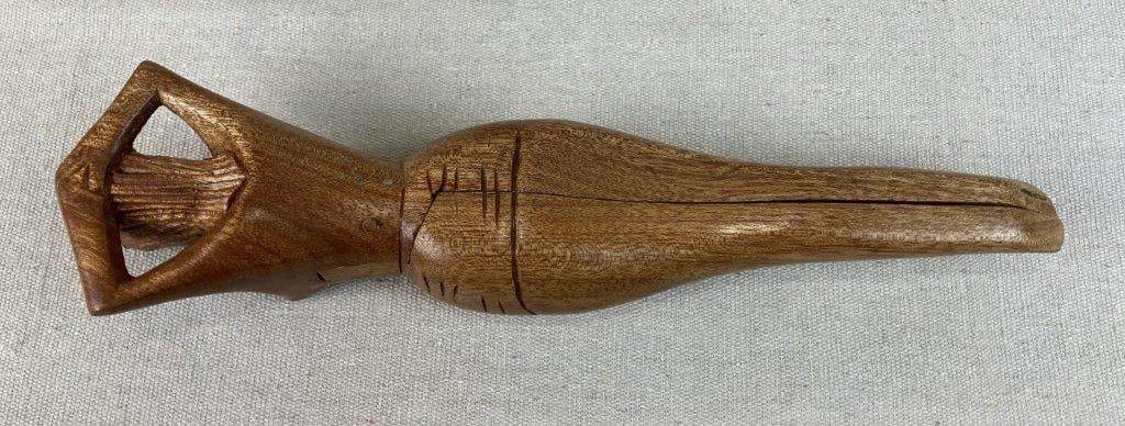 Folk Art Carved Woman Nutcracker - 6