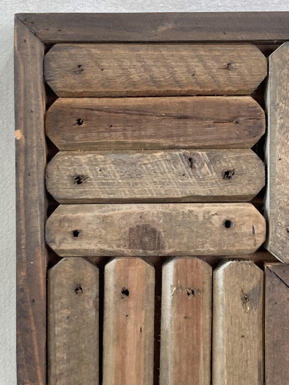 Rustic Wood Wall Mirror - 2