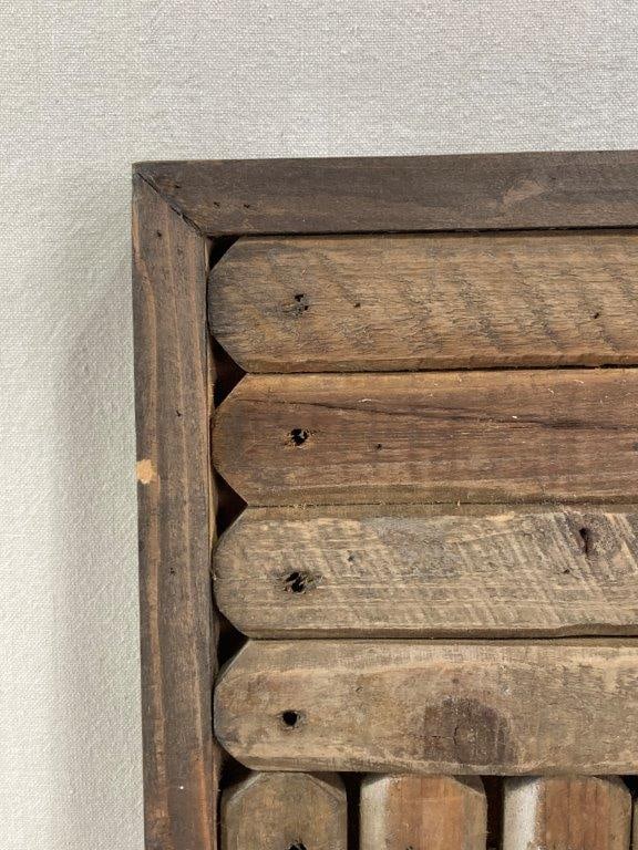 Rustic Wood Wall Mirror - 4