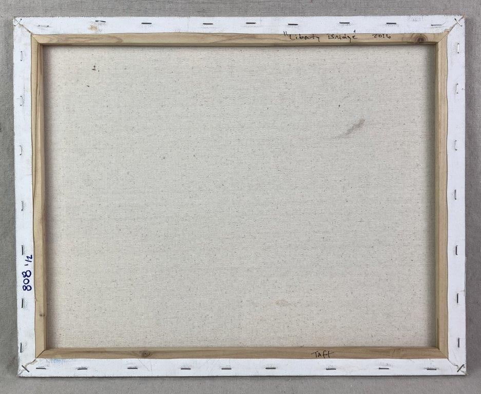 Walter Taft Bradshaw, Liberty Bridge, Abstract Oil Painting - 6