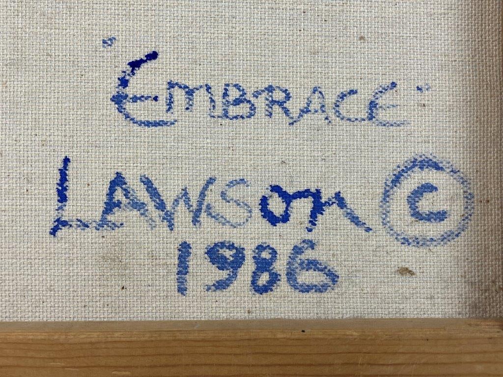 Lee Lawson Embrace Expressive Portrait Painting, 1986 - 6