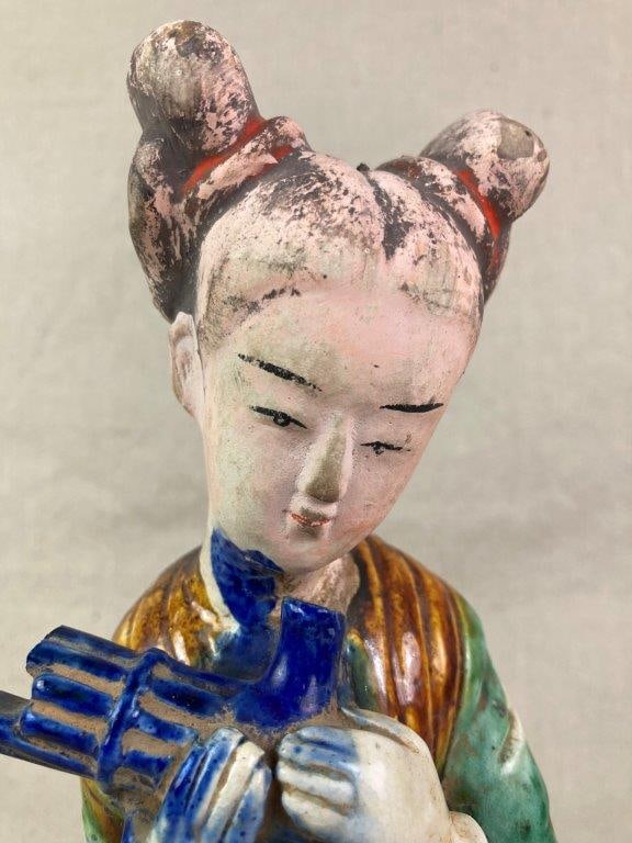 Chinese Tang Pottery Musician Statues - 12