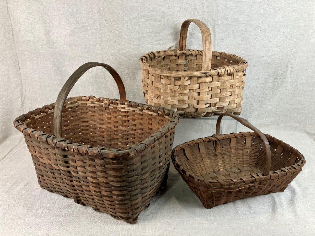 Three Country Split Oak Gathering Baskets (1 of 20)