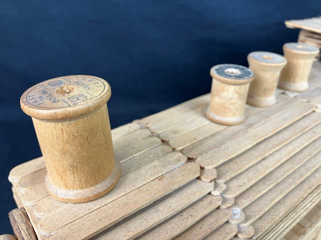 Folk Art Train Sculpture - 3