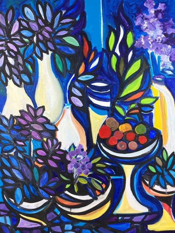 Walter Taft Bradshaw Abstract Still Life Oil Painting - 2