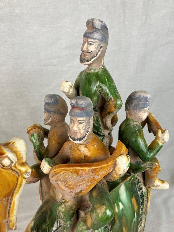 Chinese Tang Style Musicians on Camel Pottery - 3