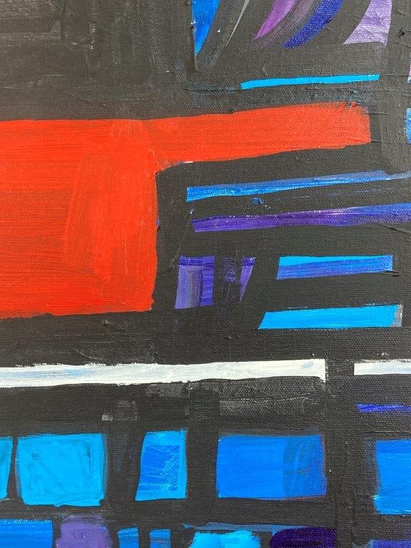 Walter Taft Bradshaw, Saturday Night, Abtract Oil Painting - 3