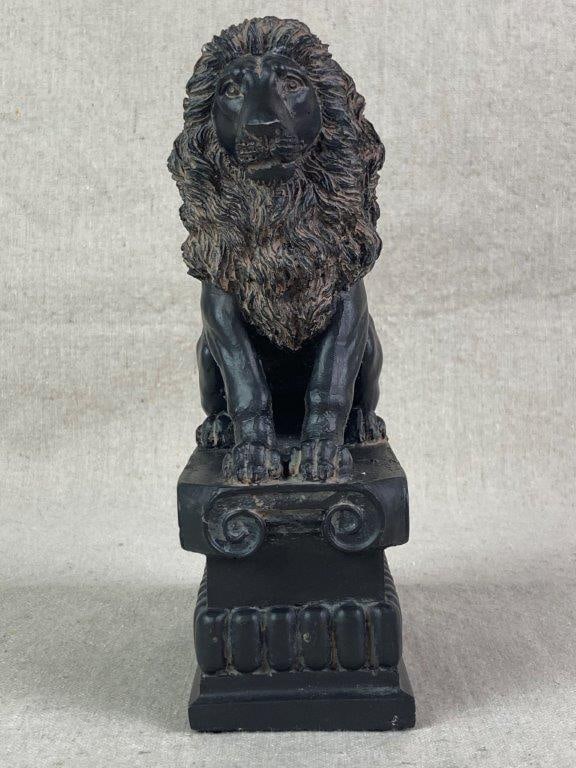 Vintage Chalkware Lion Statue - 2