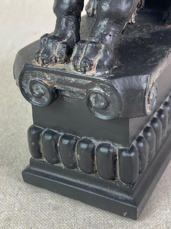 Vintage Chalkware Lion Statue - 4