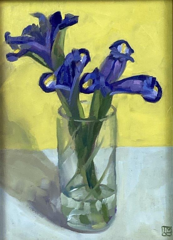 Tracy Hurley, Bearded Iris Solo, Oil Painting - 2