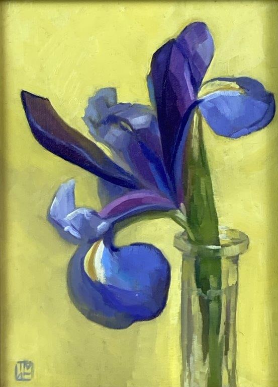 Tracy Hurley, Bearded Iris Couple, Oil Painting - 2