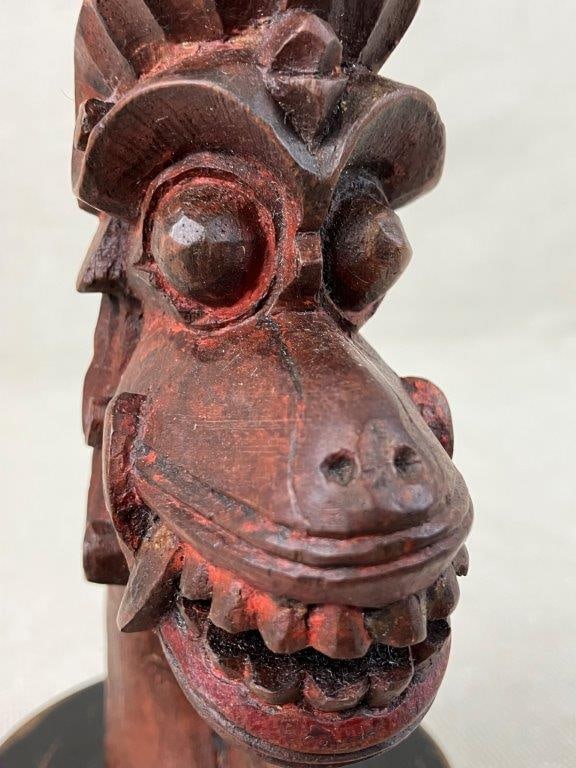 Hand Carved Indonesian Mythological Guardian Figure - 4