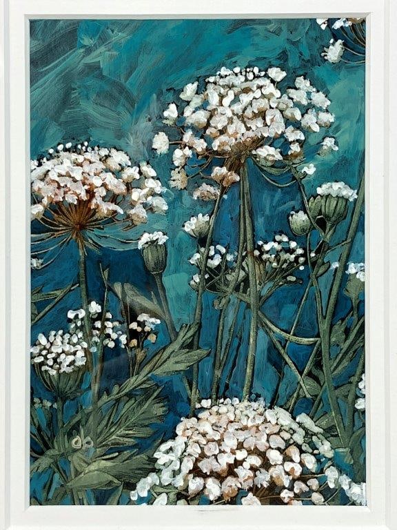 Don Berg Queen Annes Lace Flowers Embellished Print - 2