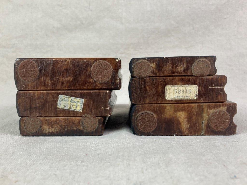 Alabaster Book Bookends - 6