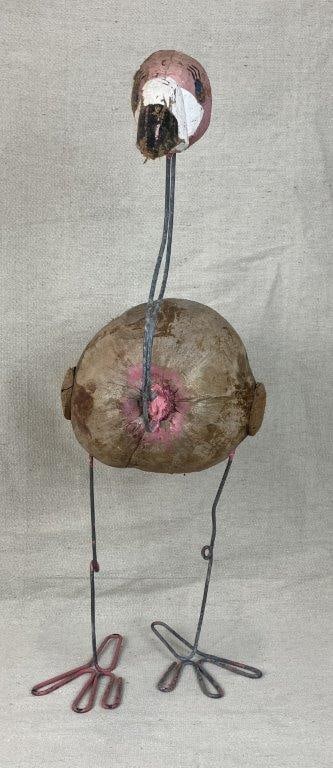 Flamingo Folk Art Sculpture - 4