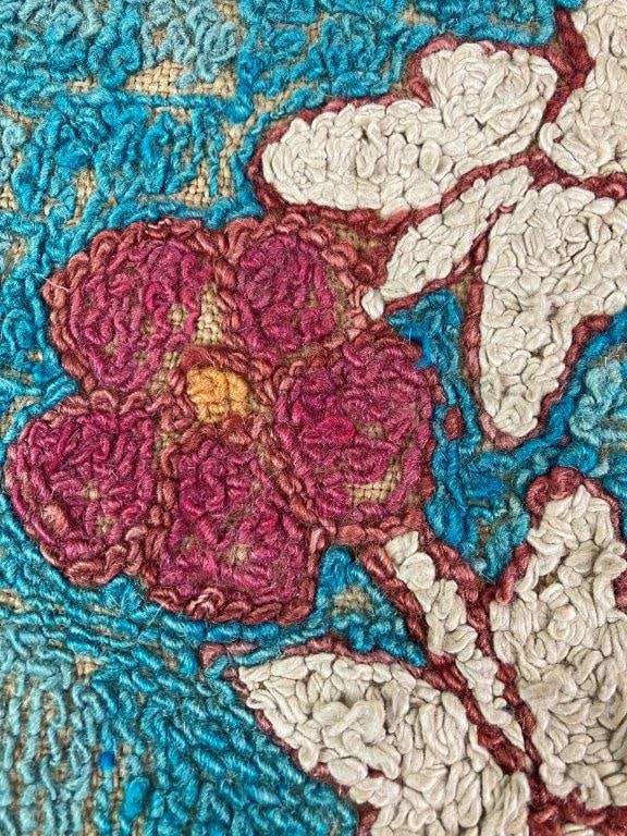 Folk Art Hand-hooked Rug - 2