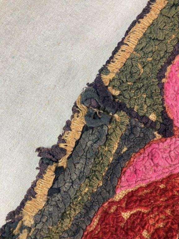 Folk Art Hand-hooked Rug - 7
