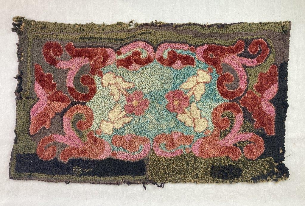 Folk Art Hand-hooked Rug - 8