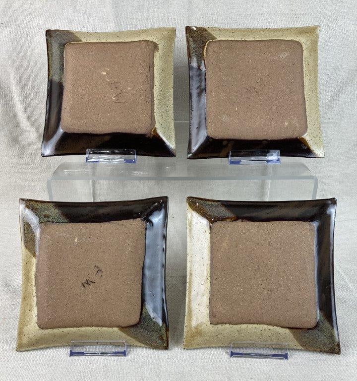 Four Studio Pottery Plates - 5